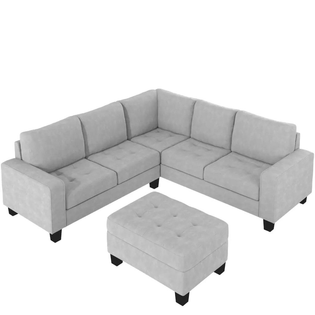 Orisfur Sectional Corner Sofa L Influence Couch Space Saving Storage rnb