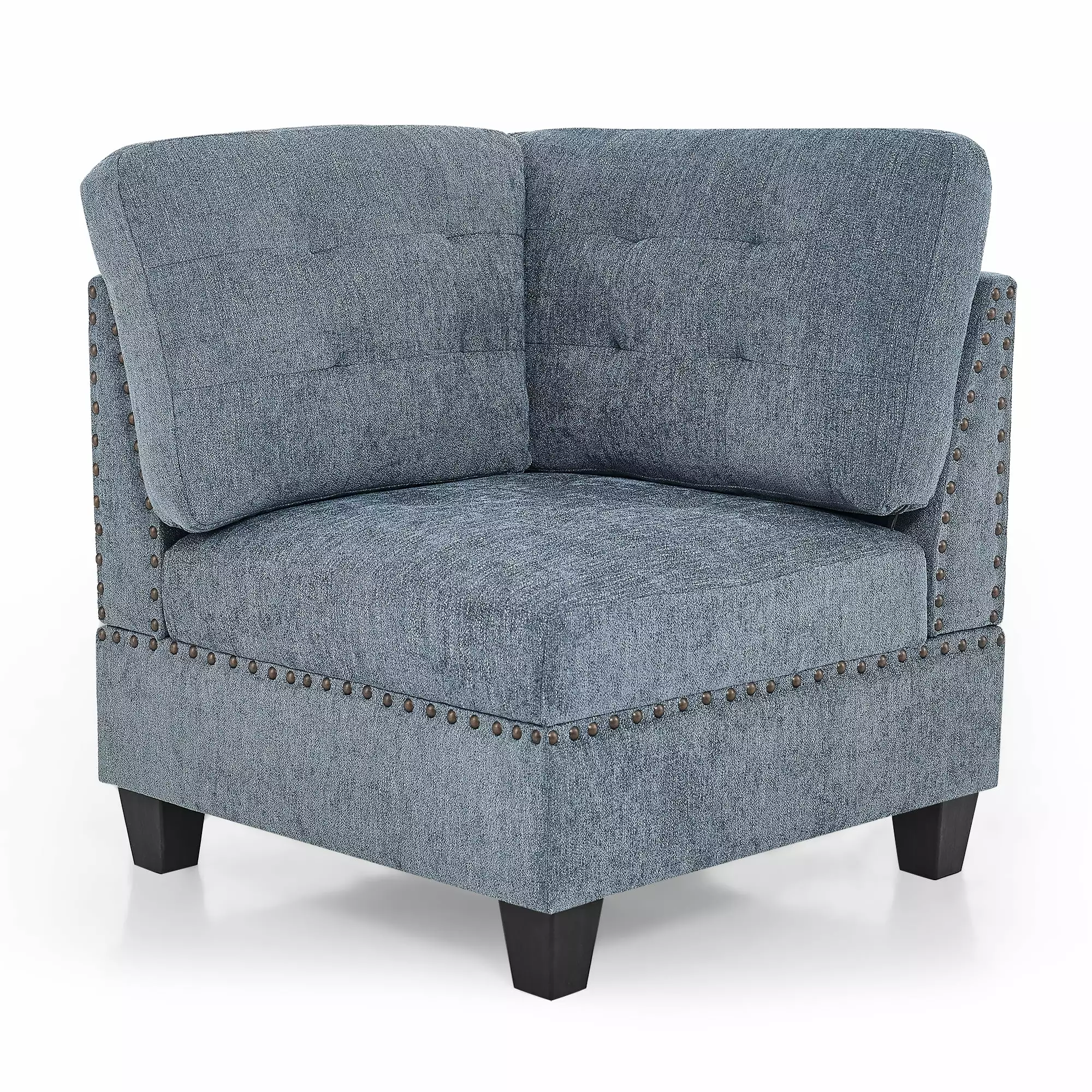 Corner Sofa Modular Sectional - Navy Chenille - 31.5x31.5x36.5 Inches - Versatile Living Room Furniture CNCJ