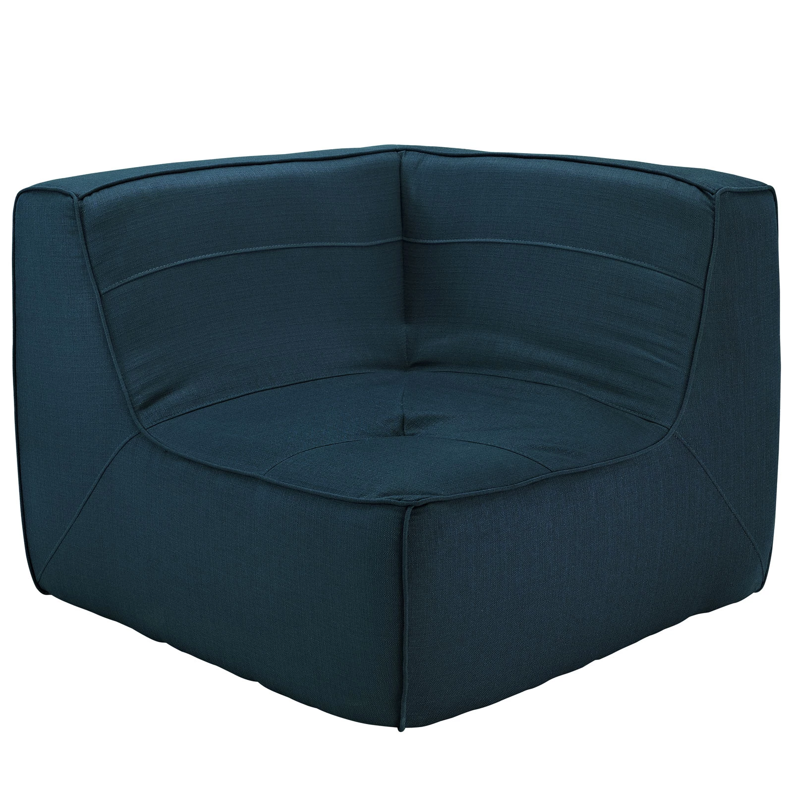 Modern Contemporary Living Room Upholstered Corner Sofa Navy Blue
