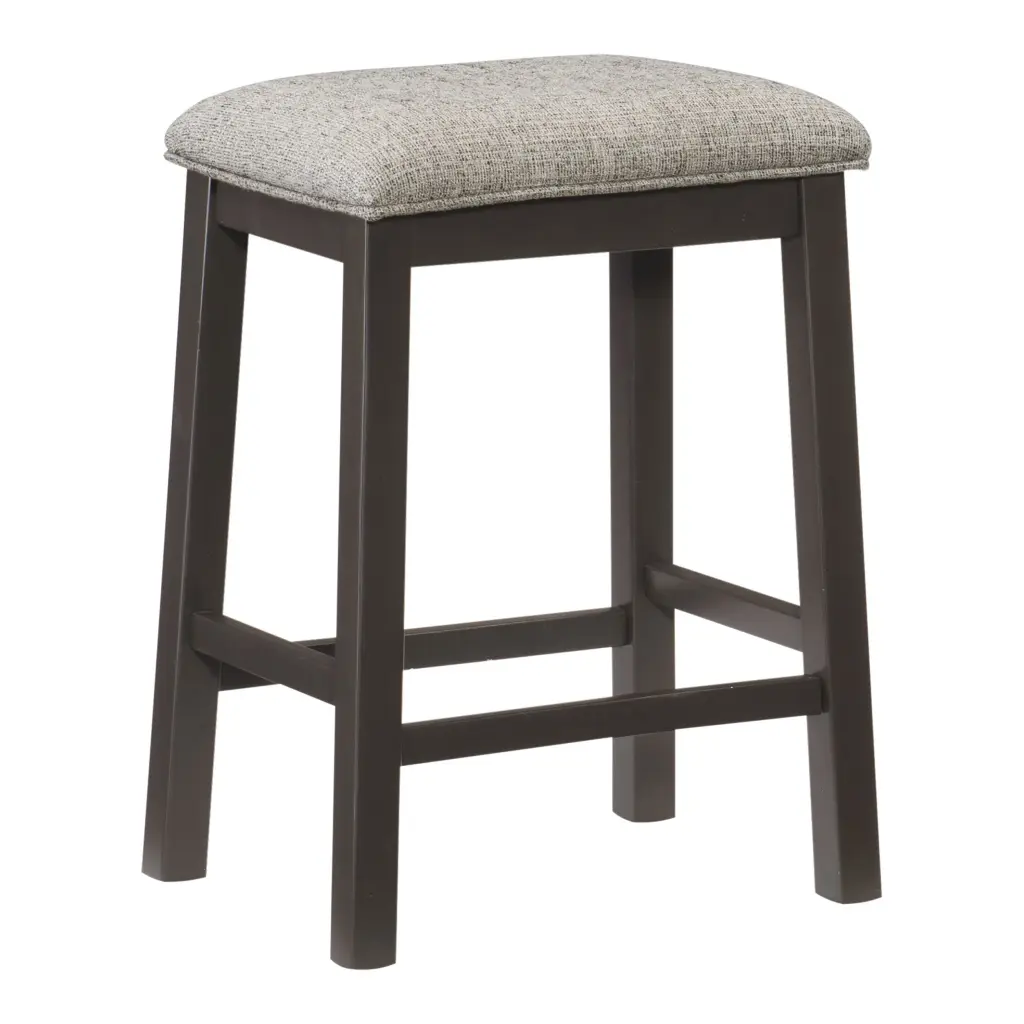 Modern Aesthetic Set 2 Counter Height Stools Gunmetal Gray Finish kanepe