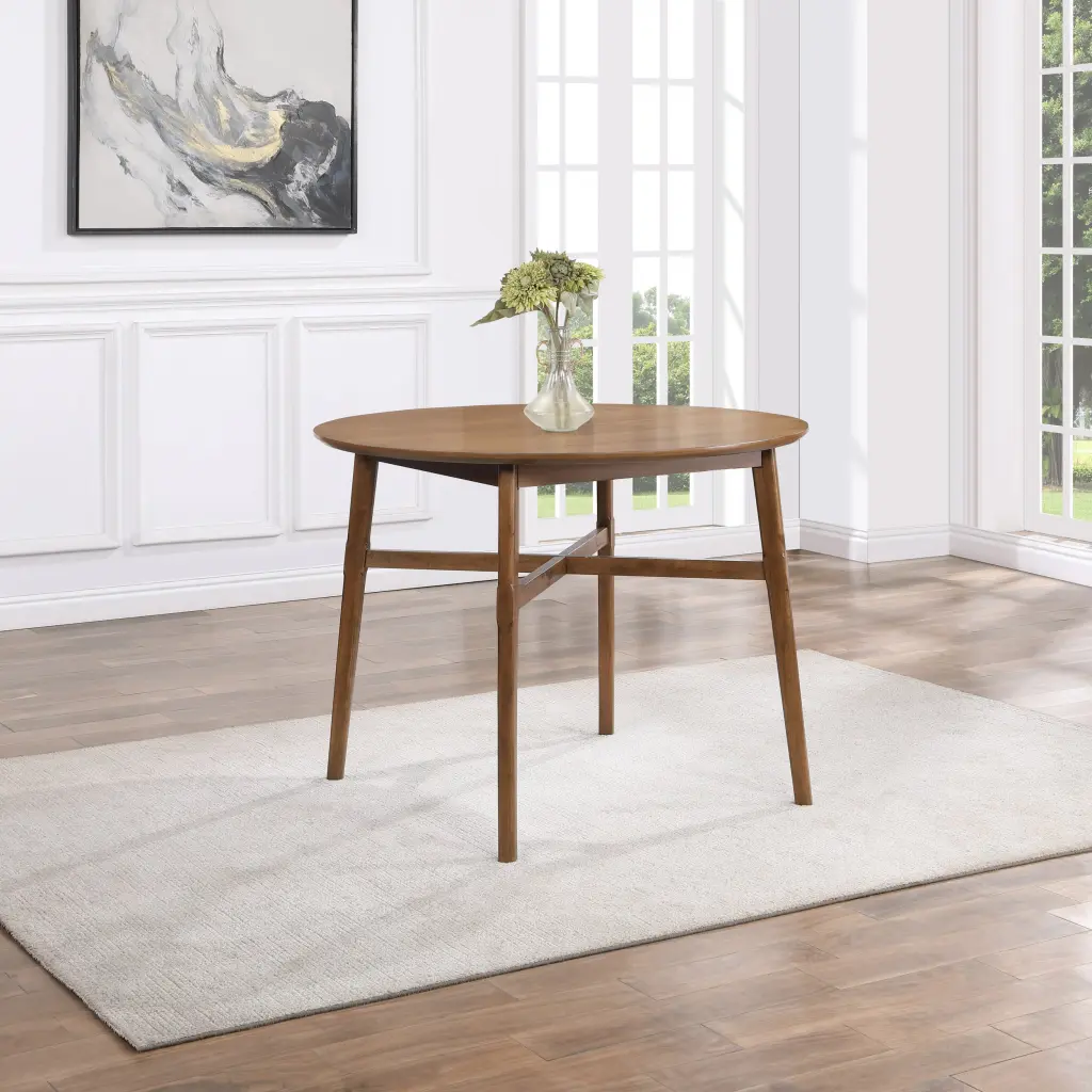 Oslo Round Counter Table Dark Brown Wood steve silver furniture
