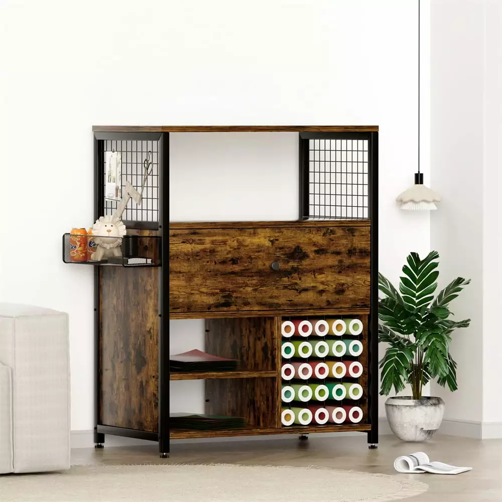Organization and Storage Cabinet Compatible Machines Crafting Cabinet Drawer Brown ZSHLWM