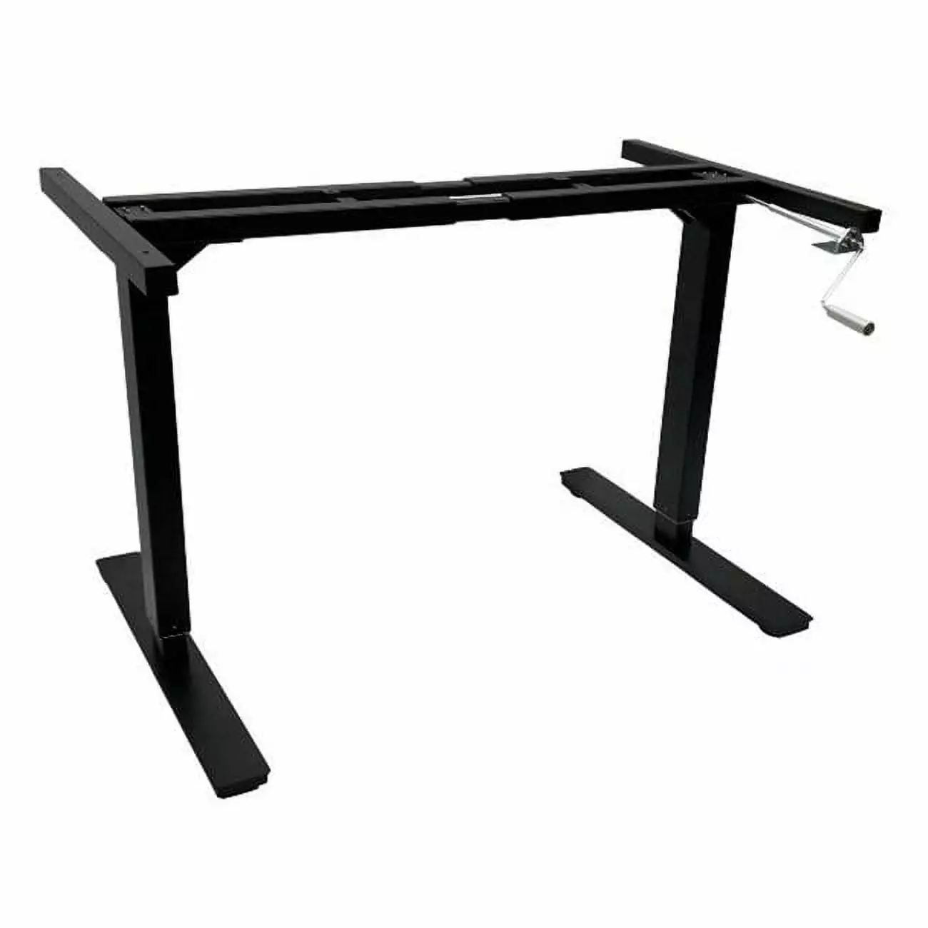 Canary Modern Height Adjustable Crank Desk Black Home and Office Templeton