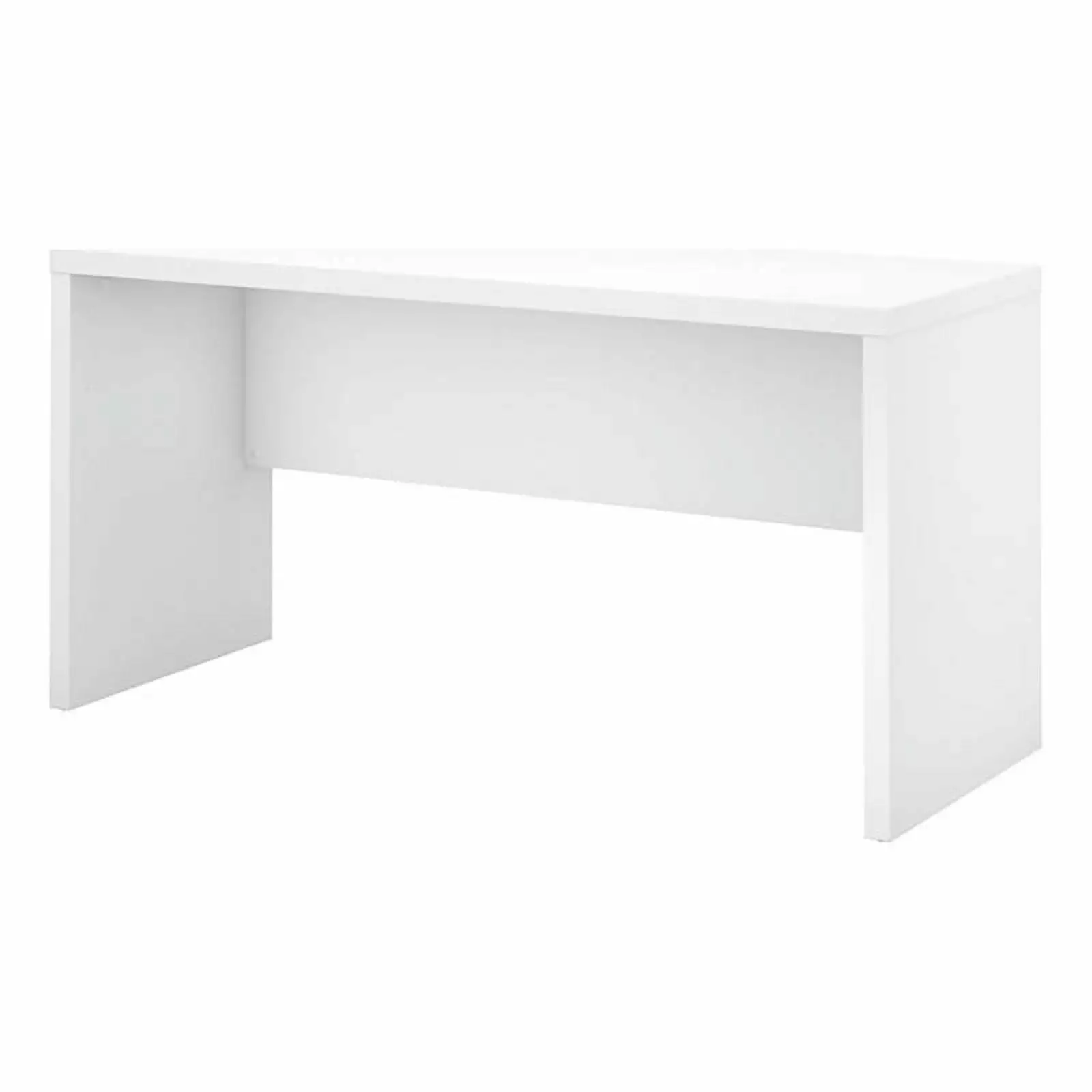 Scranton & Co 60 Traditional Engineered Wood Credenza Desk Pure White