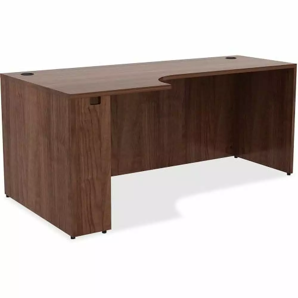 Lorell Essentials Series Credenza 72 x 36 x 29.5 Walnut Laminate Office Storage Desk