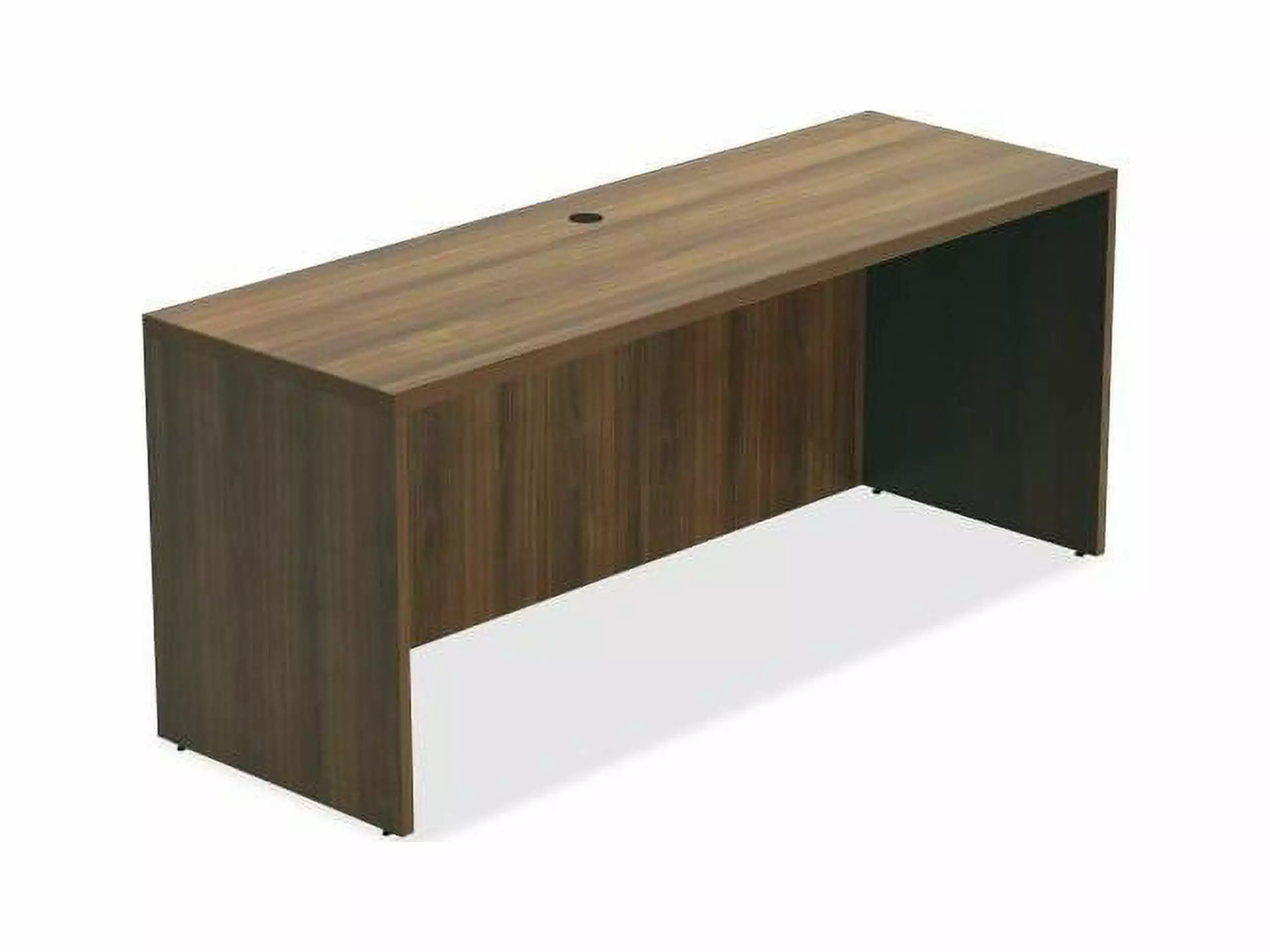 Lorell Top 1-1/2 Credenza 24x72x30 Walnut Office Storage Cabinet File Drawers