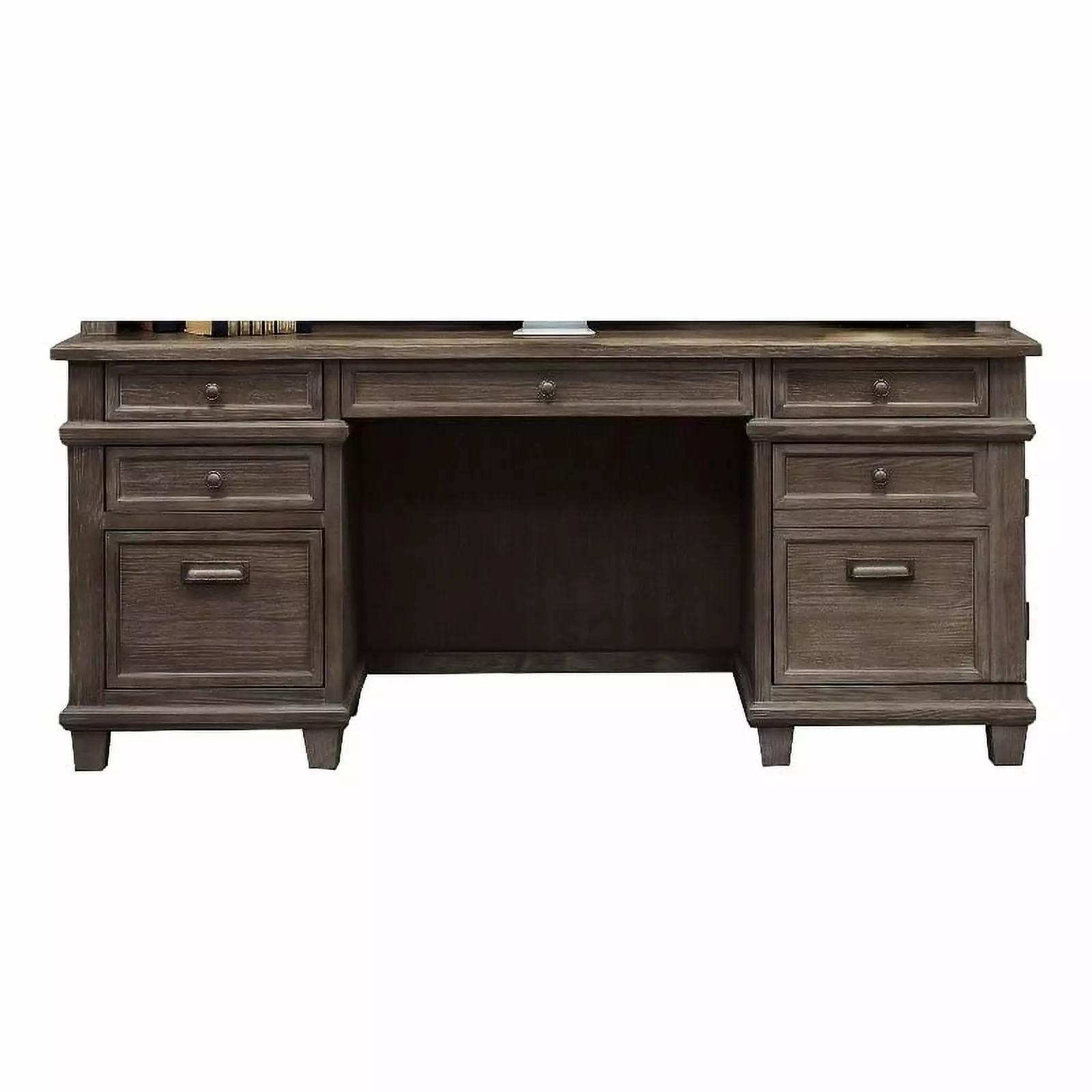 Martin Furniture Carson Credenza Wood Office Desk Writing Table Gray