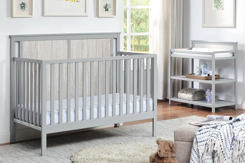 Connelly 4 1 Convertible Crib Gray Rockport Wood simple living