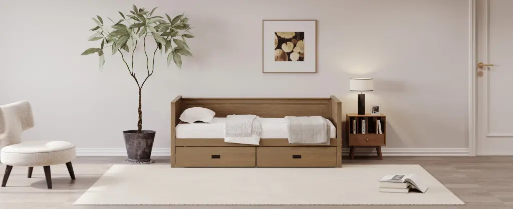 Twin Size Solid Wood Daybed Two Drawers Kids Teens bed best