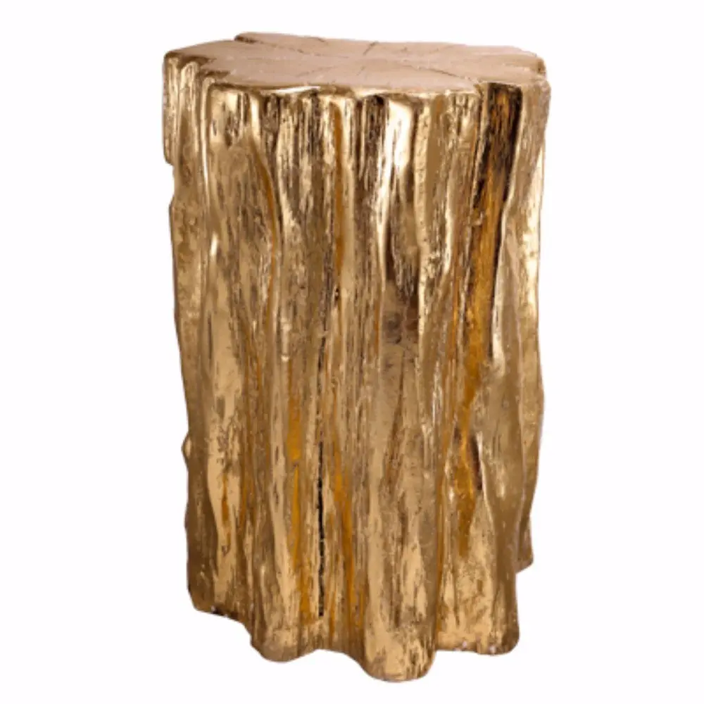Well Crafted Nature Motivated Tree Trunk Stool Gold Gold Magnesium Ox royal hampton