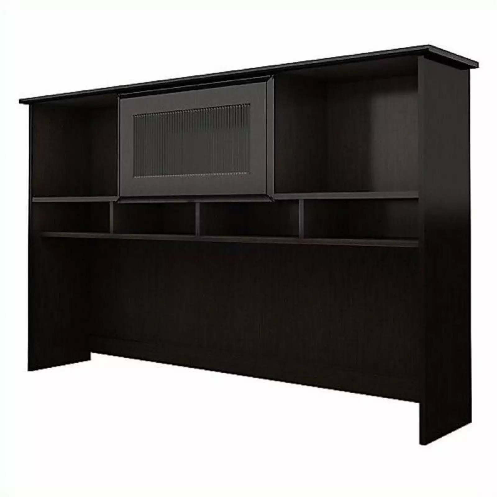 Bowery Hill 60 Hutch Espresso Oak - Stylish Office Storage Cabinet Desk Organization
