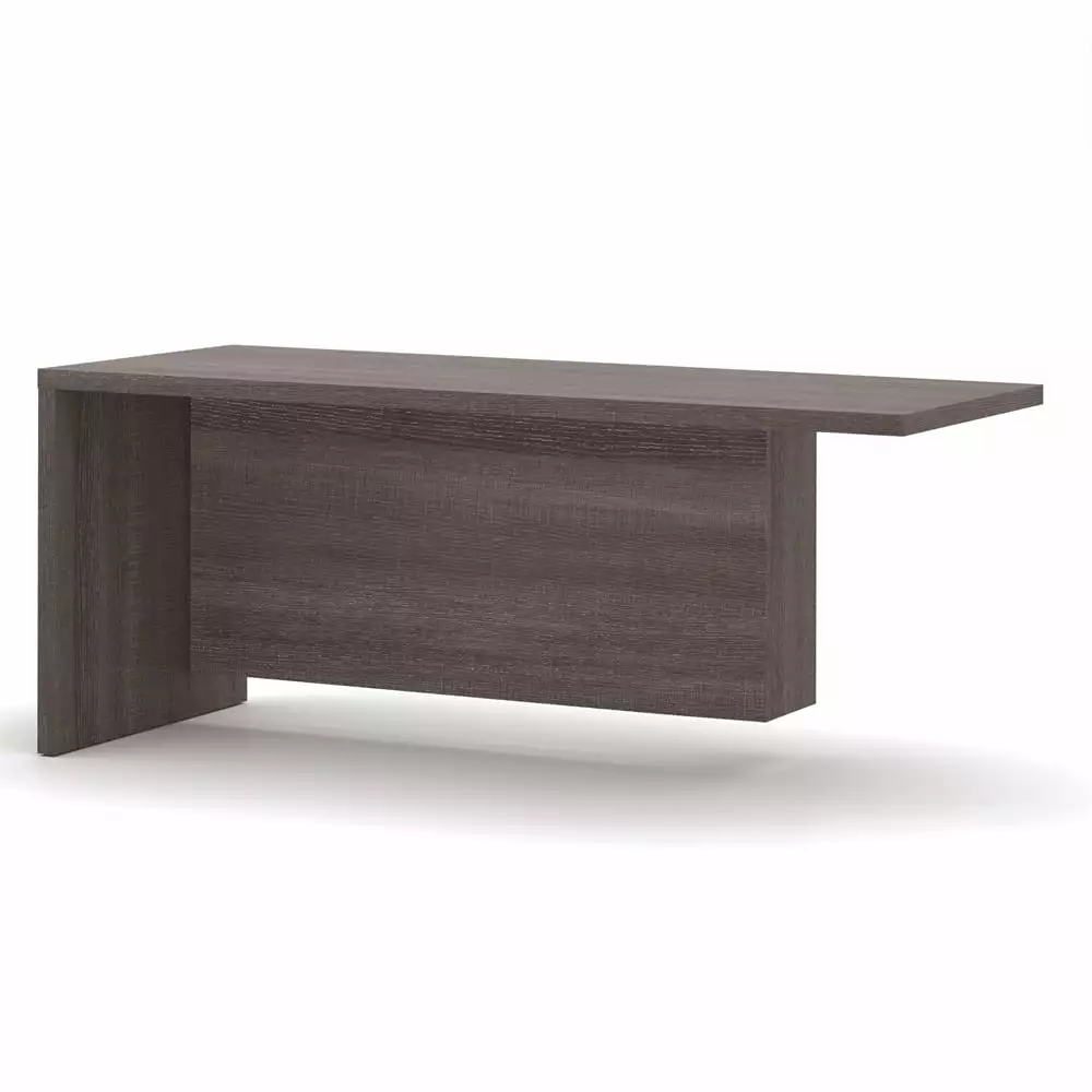 Bestar Pro-Linea Return Table Bark Grey Office Desk Extension Workstation