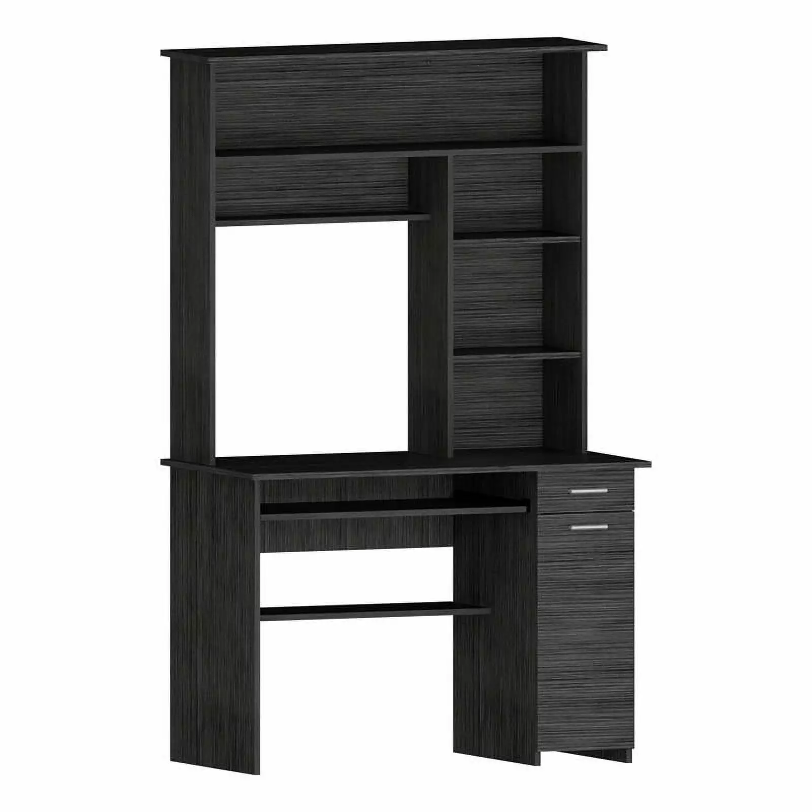 UrbanPro Modern Engineered Wood Desk Hutch Charcoal - Compact Office Desk