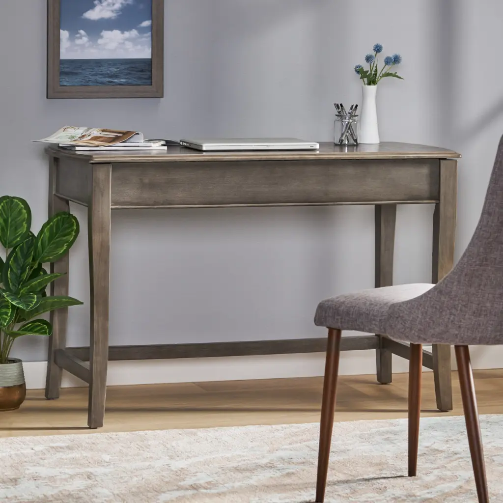 Lift Top Desk Grey Mdf Storage Compartment nh-an