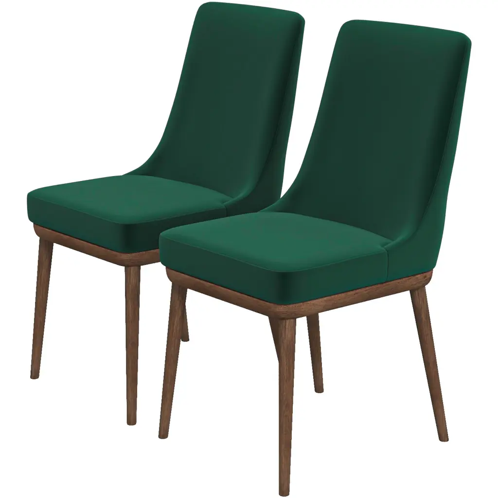 Kate Mid Century Modern Dining Chair Set 2 Multi Velvet ashcroft furniture