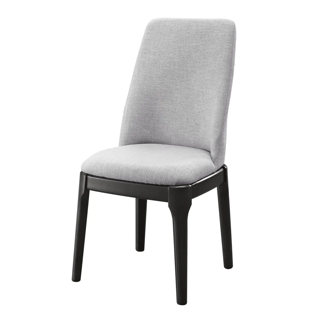 Light Grey and Grey Oak Upholstered Side Chairs Set 2 furniture max
