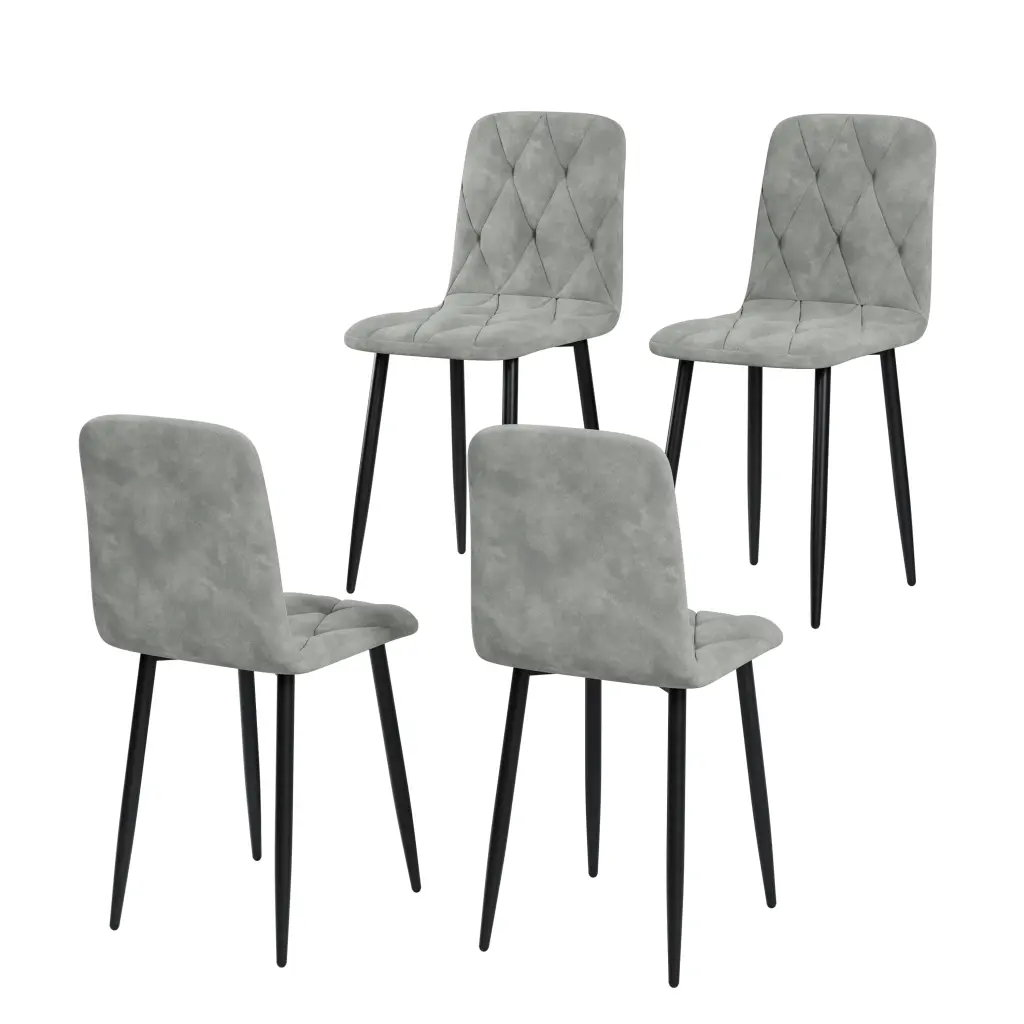 Dining Chairs Set 4 Modern Kitchen Dining Room Chairs Velvet Upholstered Seating hs furniture