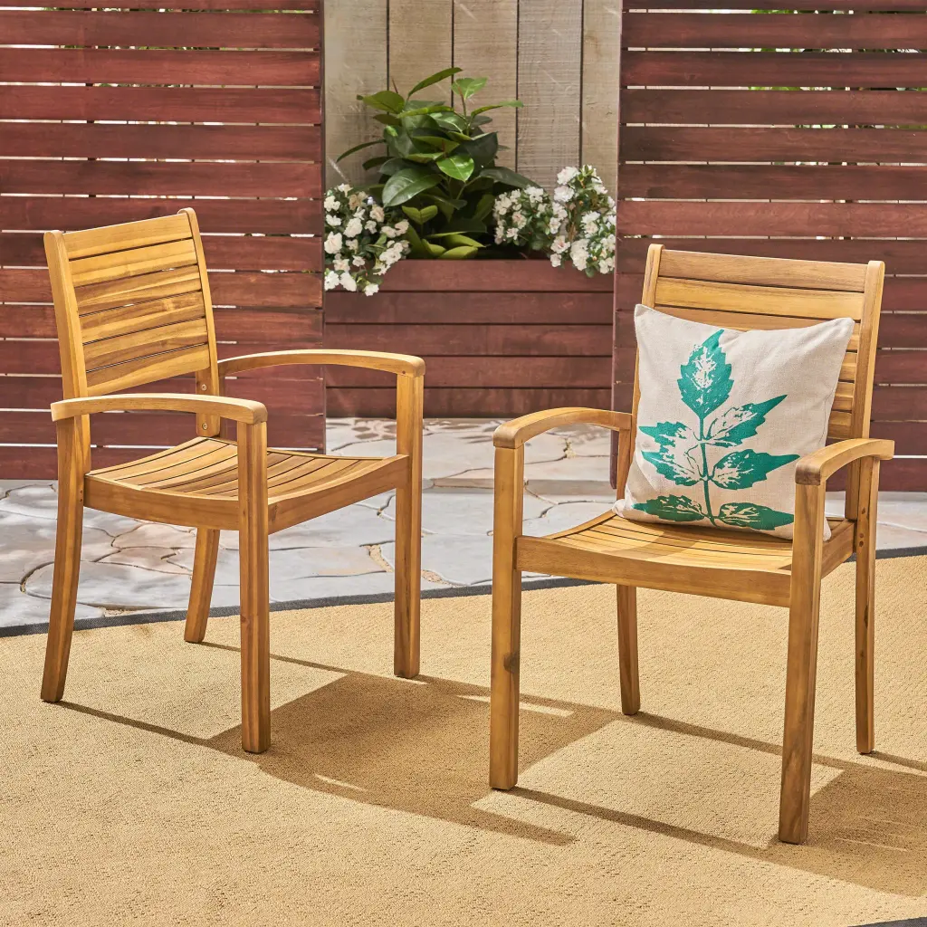 Miguel Dining Chair Teak Wood Modern Comfortable Seating nh-comfortcove