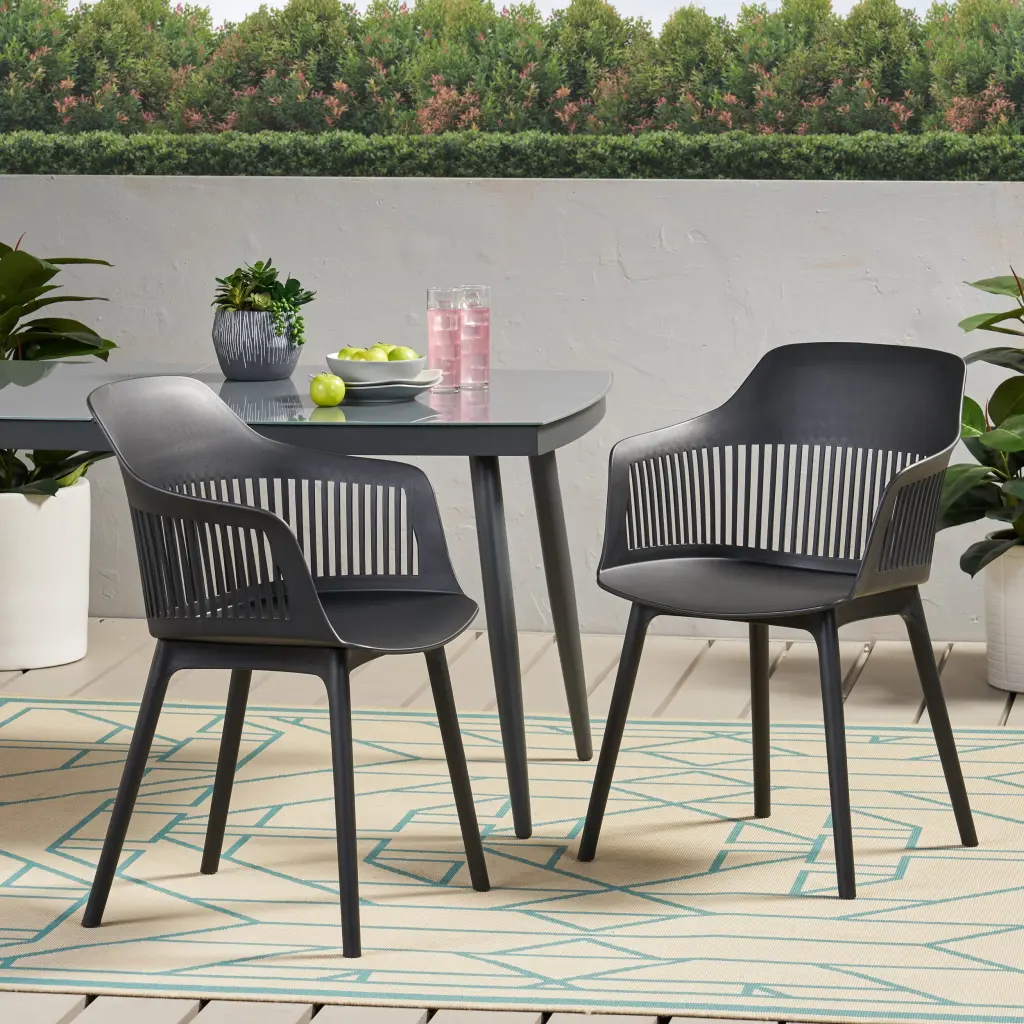 Dahlia Chair Black Polypropylene Modern Design nh-ihave