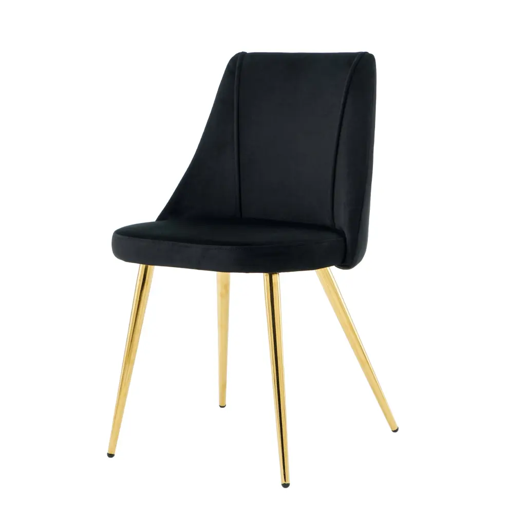 Modern Effortless Velvet Dining Black Chair Home Bedroom rnb