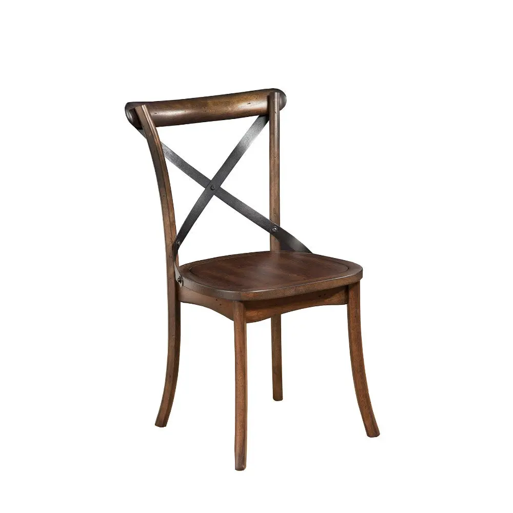 Accessible Metal Accented Side Chairs Rubberwood Set 2 royal hampton