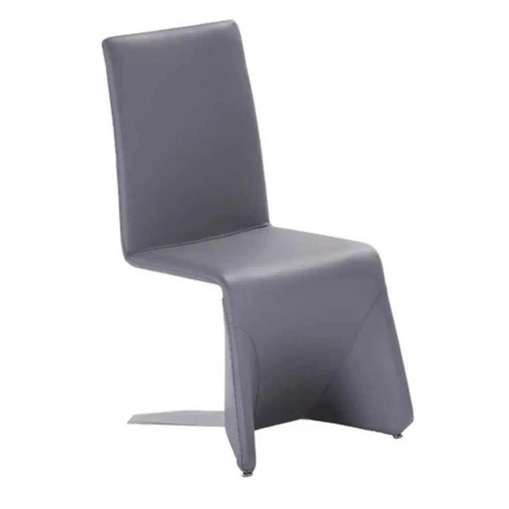 Fully Upholstered Metal Frame Dining Chair Set 2 Gray Gray Fabric royal hampton