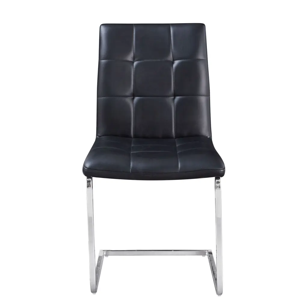 Escondido Side Chair Set 2 Black Iron Modern Dining Chairs steve silver furniture