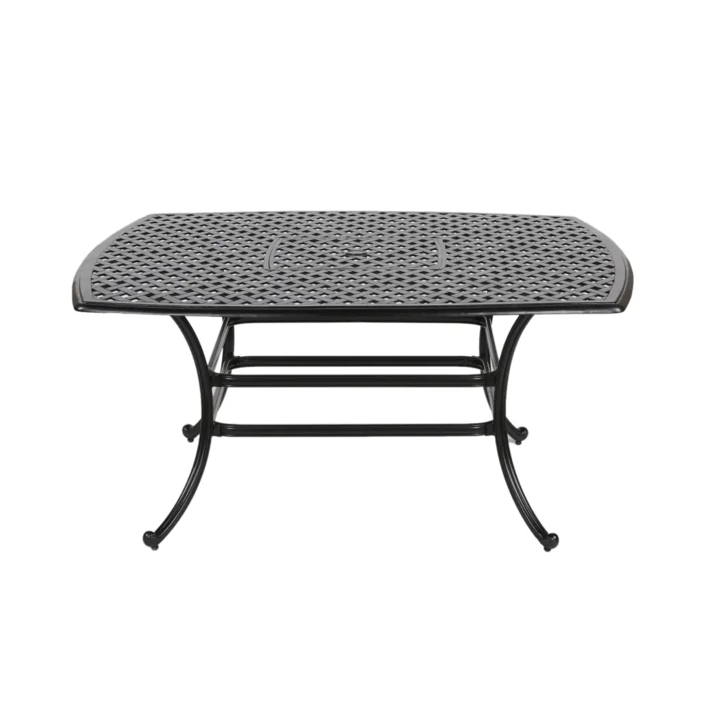Square 8 Person Dining Set Navy Blue Cushions 63.98 Inches Long gathercraft