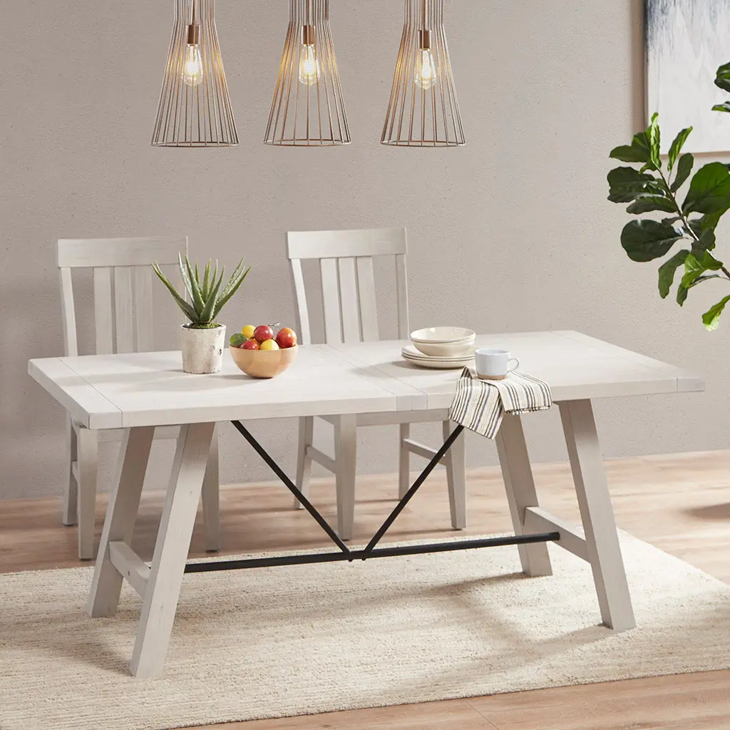 Sonoma Dining Table White Solid Wood Modern Kitchen Table jla