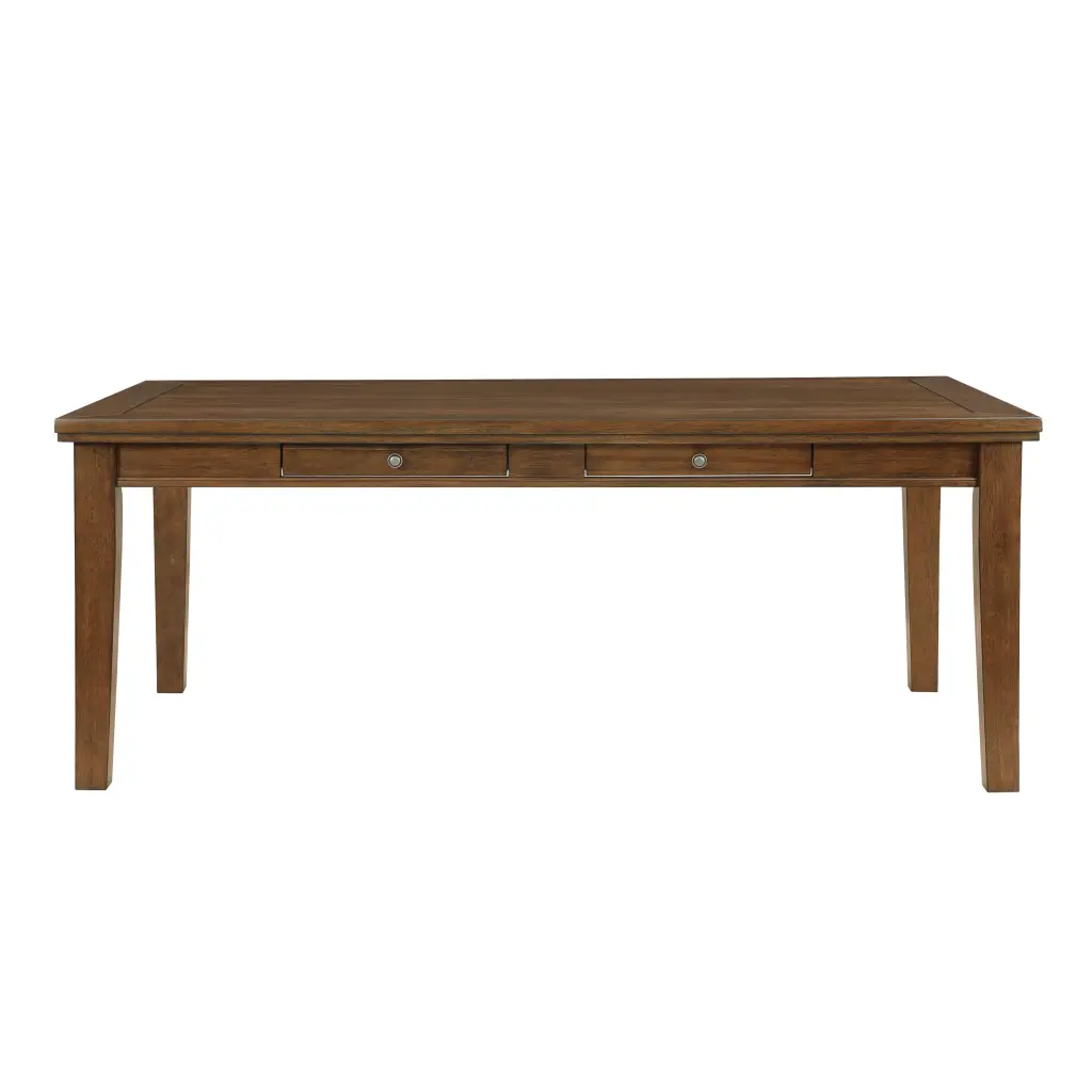 Cherry Finish Traditional Style Dining Table 6 Drawers Wooden Design kanepe