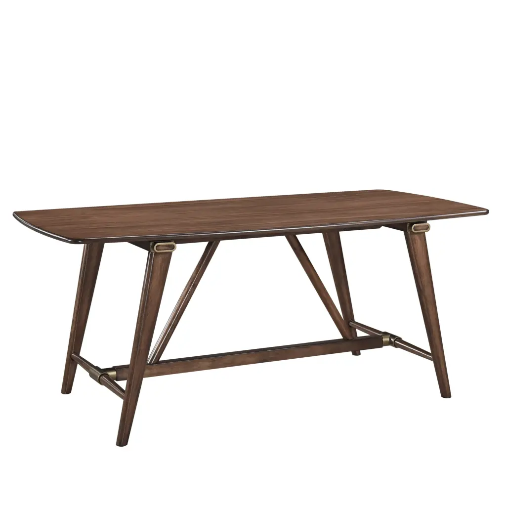 Modern Design 1Pc Dining Table Brown Finish Wooden Dining Kitchen Furniture kanepe