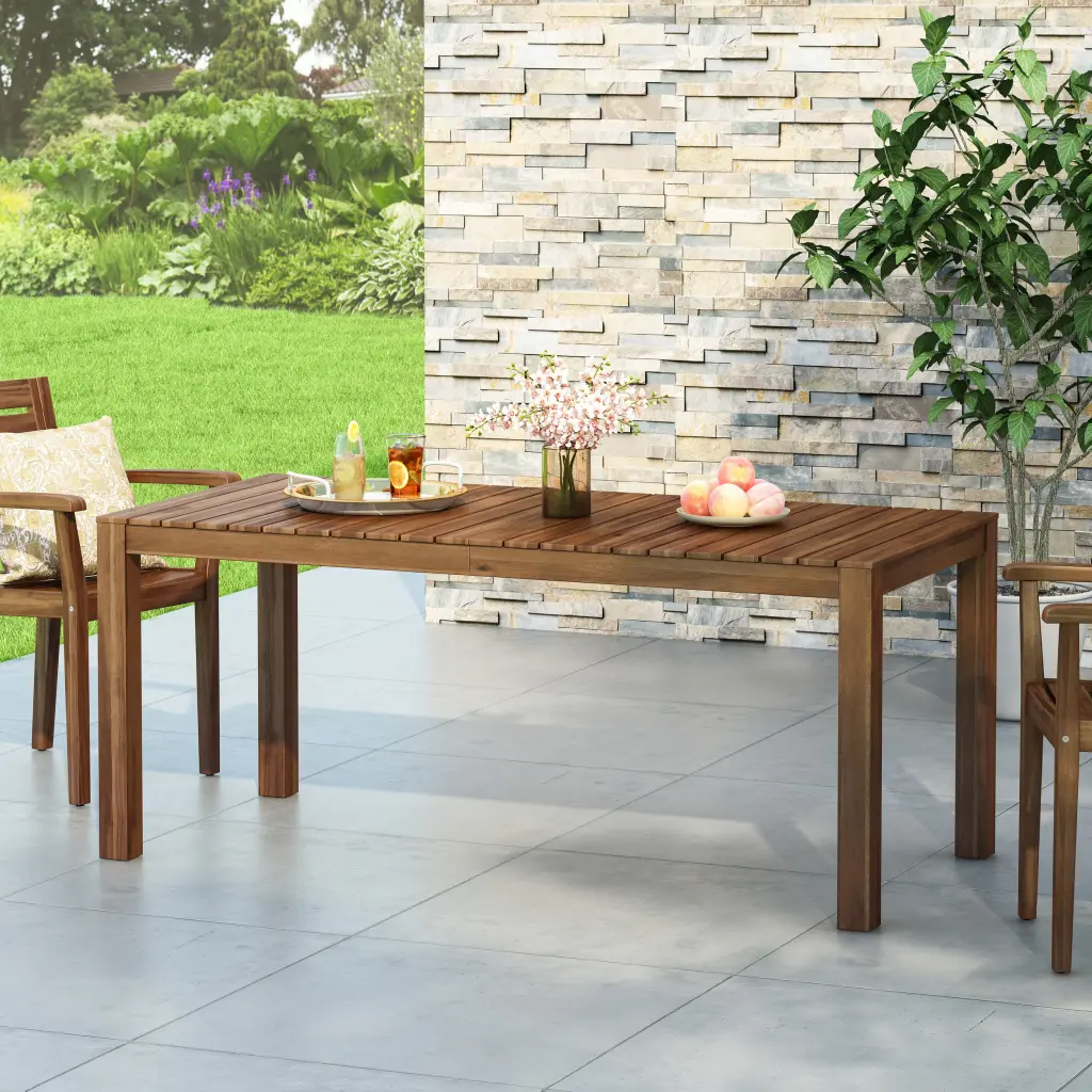 Nola Dining Table Dark Brown Wood nh-perfect home