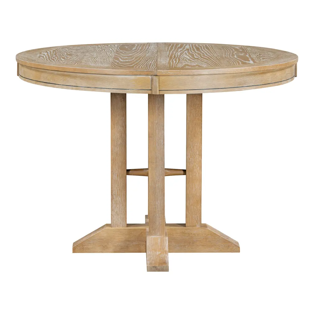 Farmhouse Dining Table Extendable Round Table Kitchen Dining Room rnb