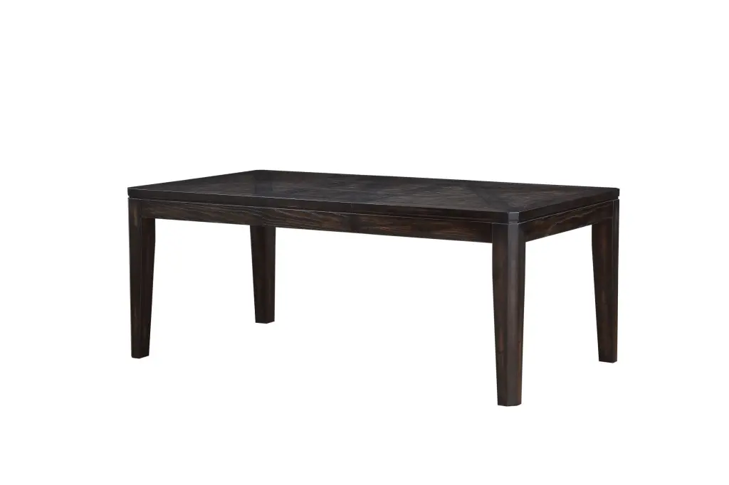 Ally Dining Table Antique Charcoal Dark Brown Wood Kitchen Table steve silver furniture
