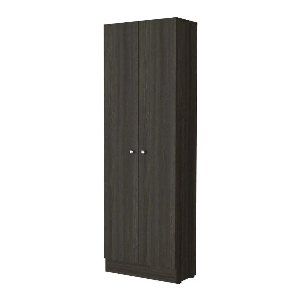 Virginia Double Door Storage Cabinet Five Shelves White MDF fm furniture