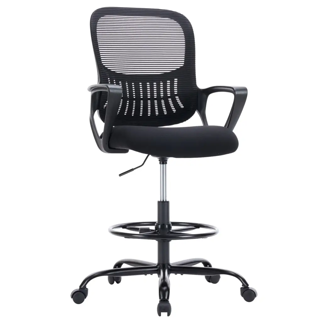 Sweetcrispy Ergonomic Drafting Chair Tall Standing Desk Office w2201
