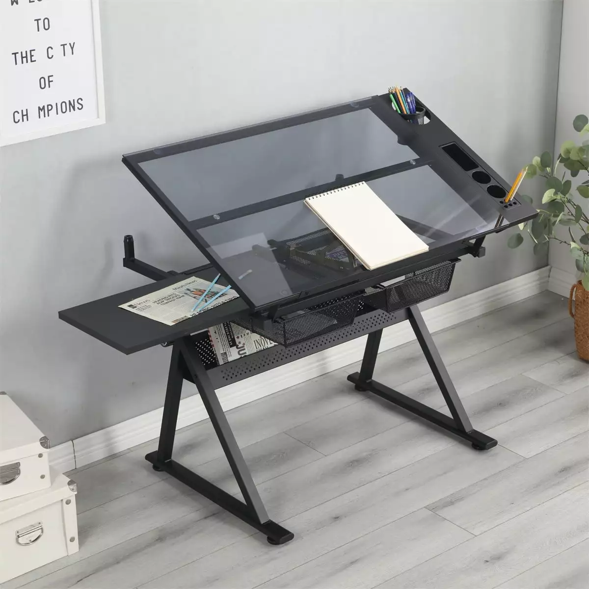 Drafting Table Stool Height Adjustable Multifunctional Art Craft Desk ARCTICSCORPION