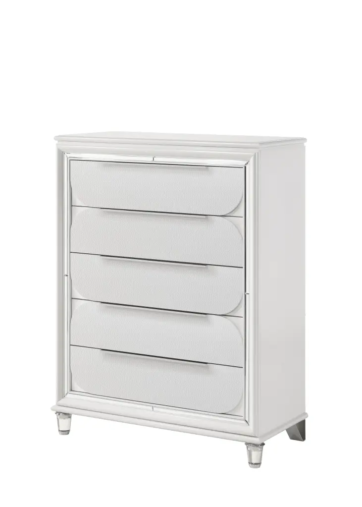Tarian Chest Pearl White Finish Bd02321 White Wood Storage acme onsite store