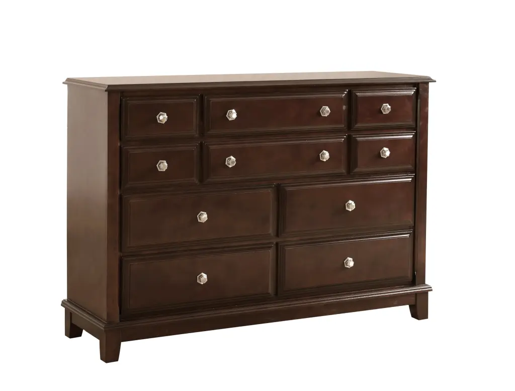 Ashford G9800 Dresser Cappuccino Beige Particle Board Bedroom Storage glory furniture