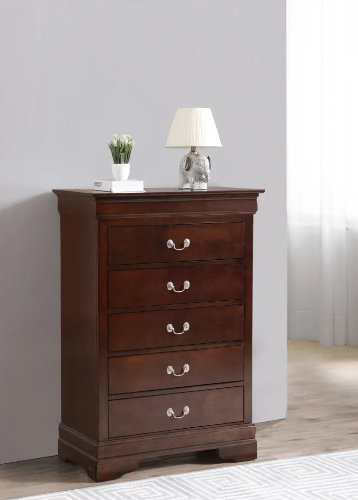 Louis Phillipe G3125 Chest Cappuccino Beige Particle Board Dresser glory furniture