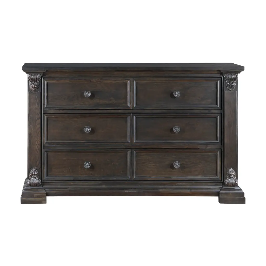 Elegant Design 6 Drawers Dresser Traditional Vintage Bedroom Furniture kanepe