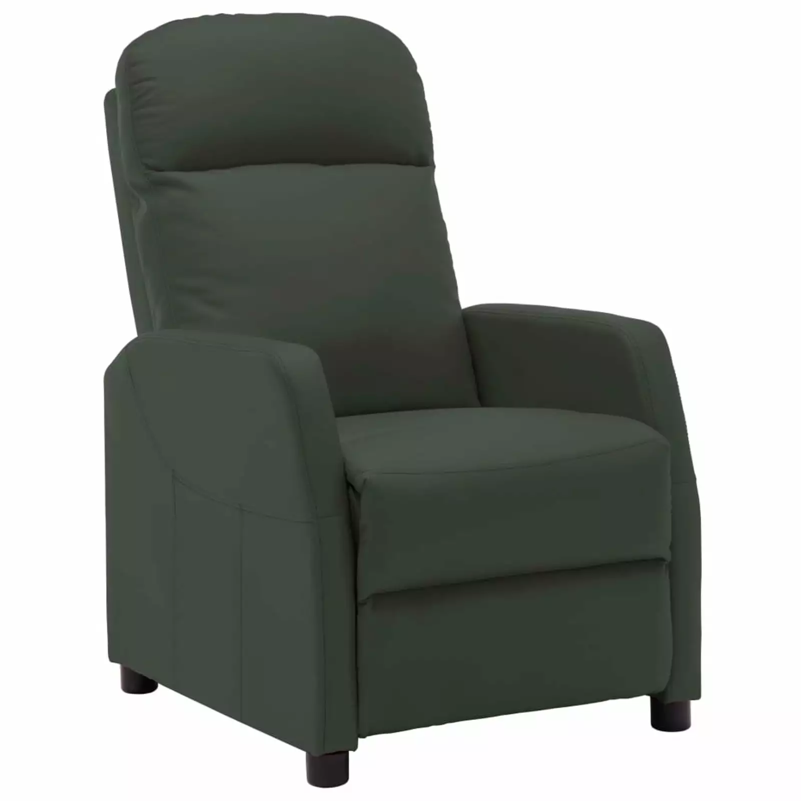 Dcenta Reclining Chair Adjustable Footrest and Backrest Faux Leather Elderly Living Room