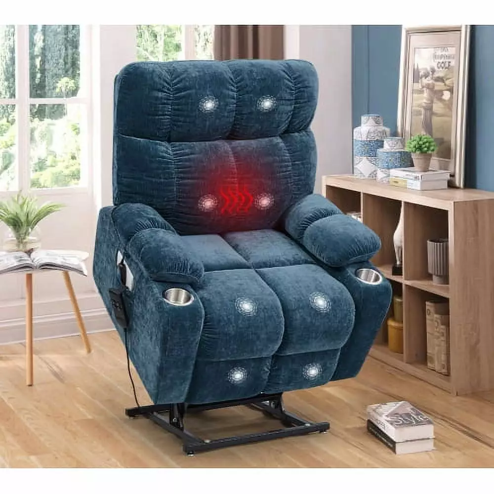Motor Power Lift Recliner Chair Elderly Infinite Position Lay Flat 180° Heat Massage Hypeshops