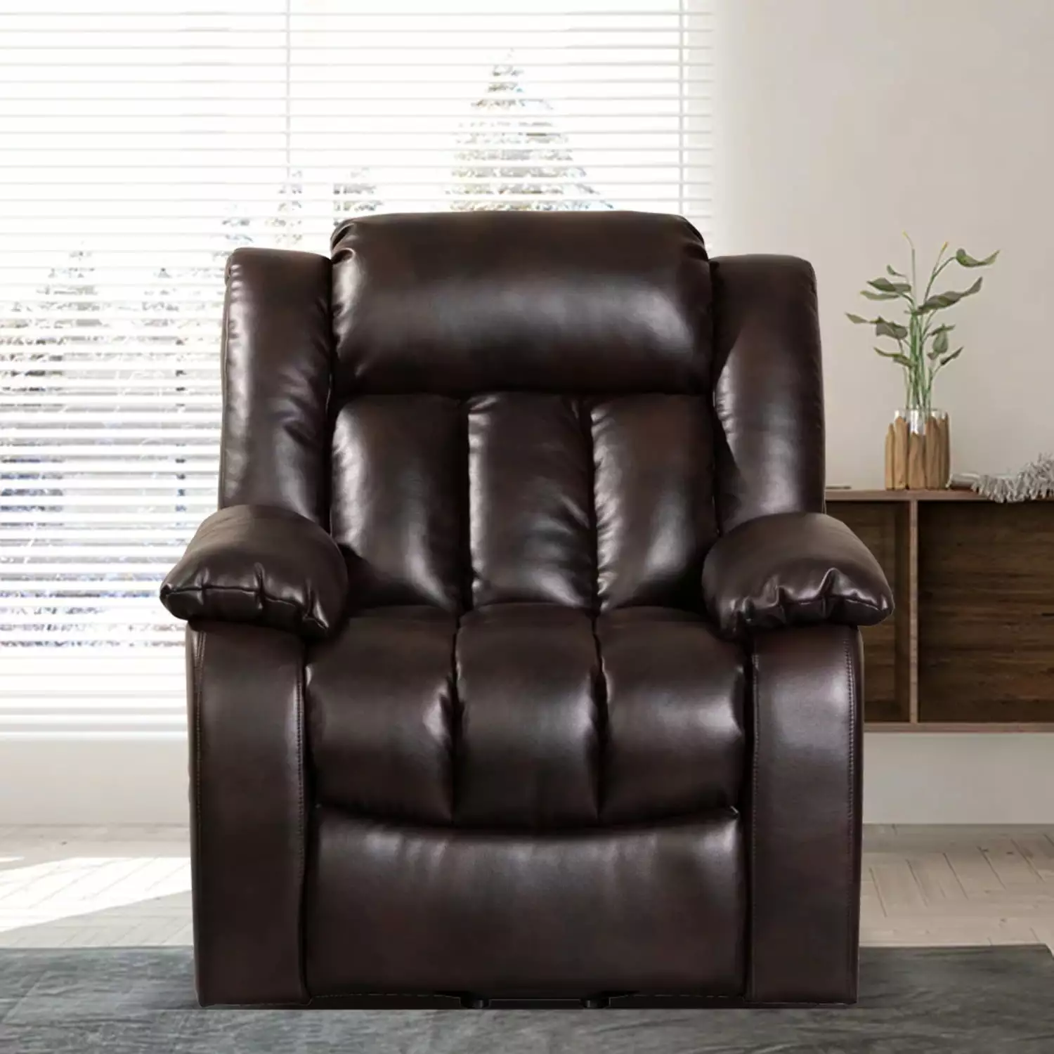 Lehboson Lift Chair Recliners Electric Power Recliner Chair Sofa Elderly Red Brown