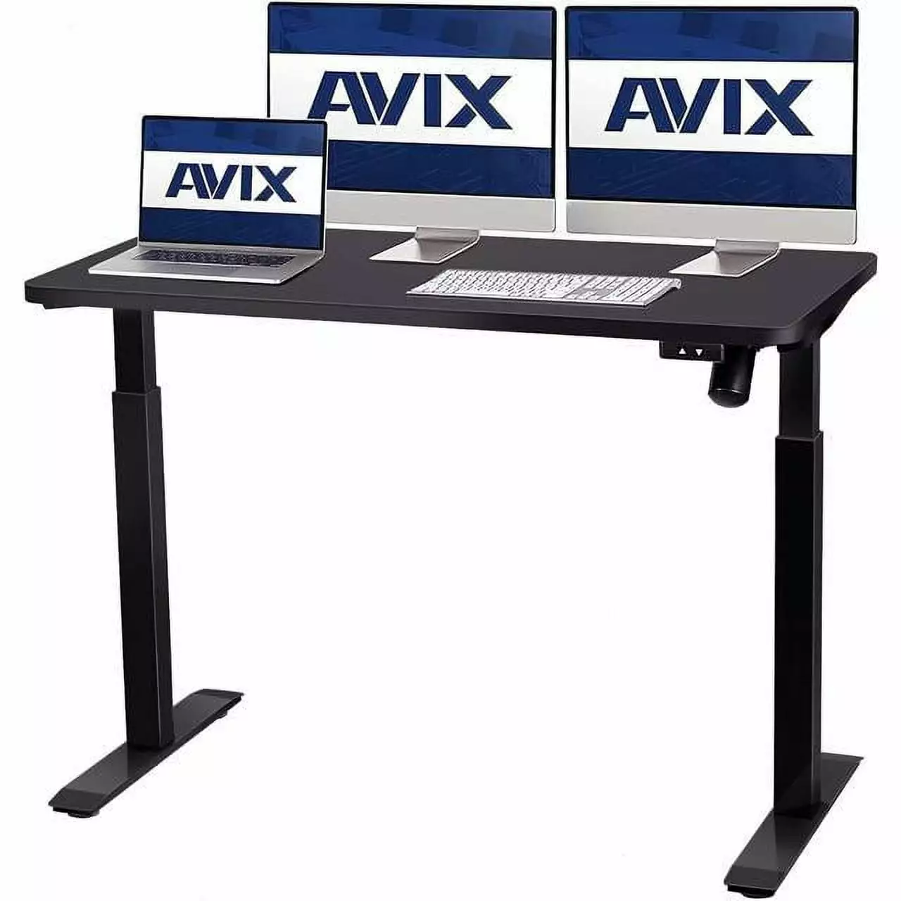 AVIX Whole Piece Electric Standing Desk 48 x 24 Inches Height Adjustable Sit Stand Desk Black