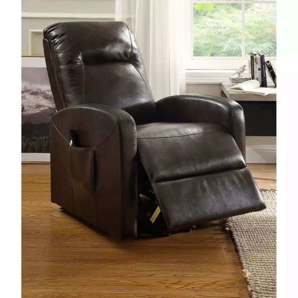 DeeHome ACME Kasia Power Lift Recliner Chair Espresso PU