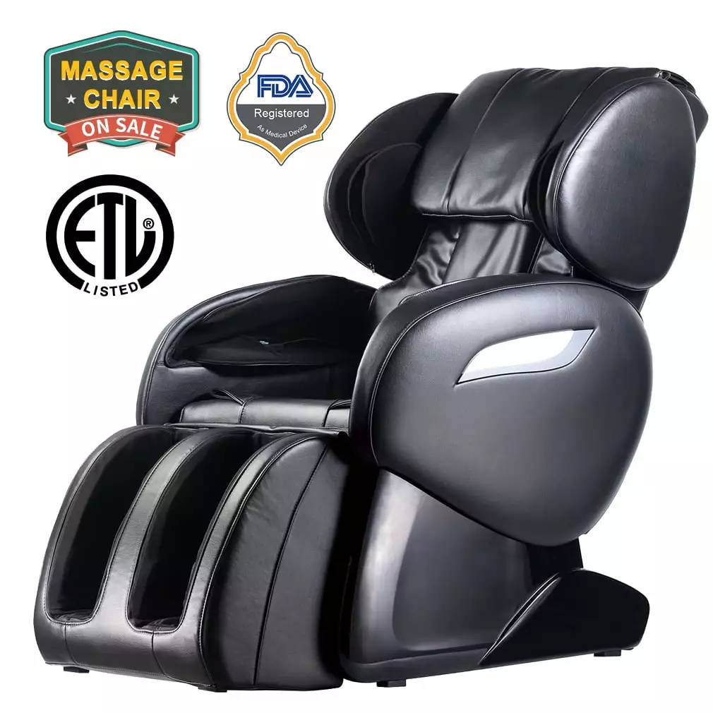 BestMassage Zero Gravity Full Body Electric Shiatsu Massage Chair Recliner Built- Heat Therapy Foot Roller Air Massage System