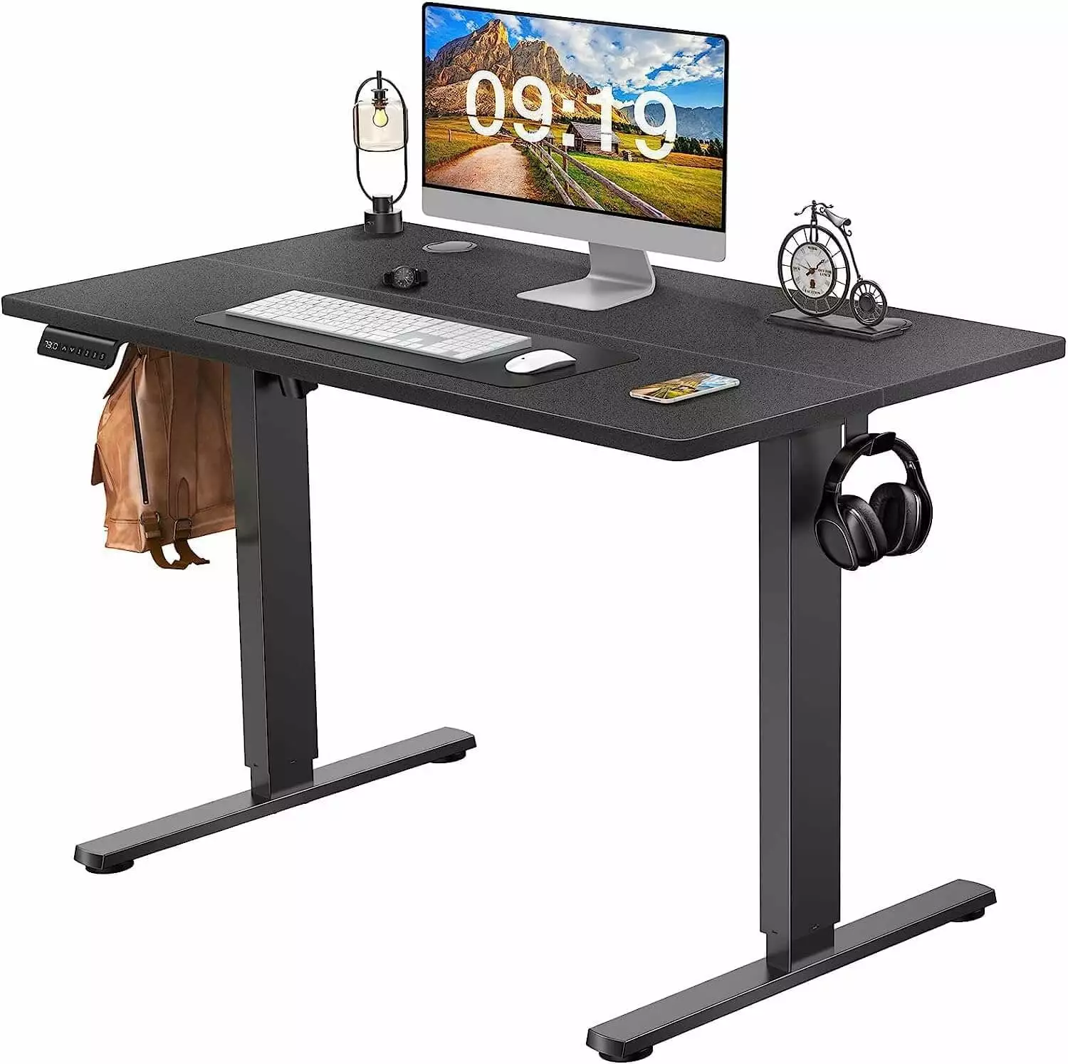 CoSoTower Electric Height Adjustable Standing Desk Sit to Stand Ergonomic Computer Desk Black 40 X 24