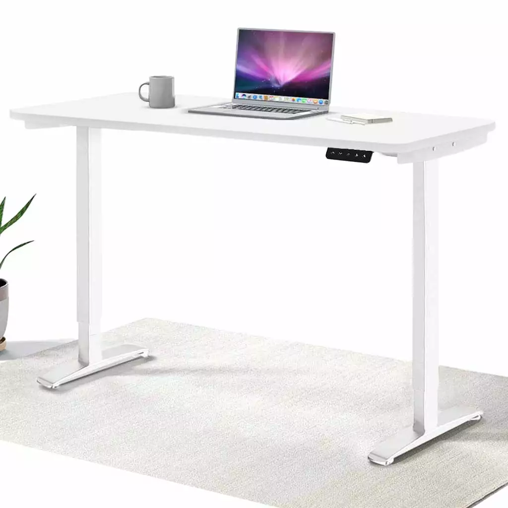 MotionGrey Standing Desk Height Adjustable Electric Motor Sit-to-Stand Desk 43x24 White Tabletop