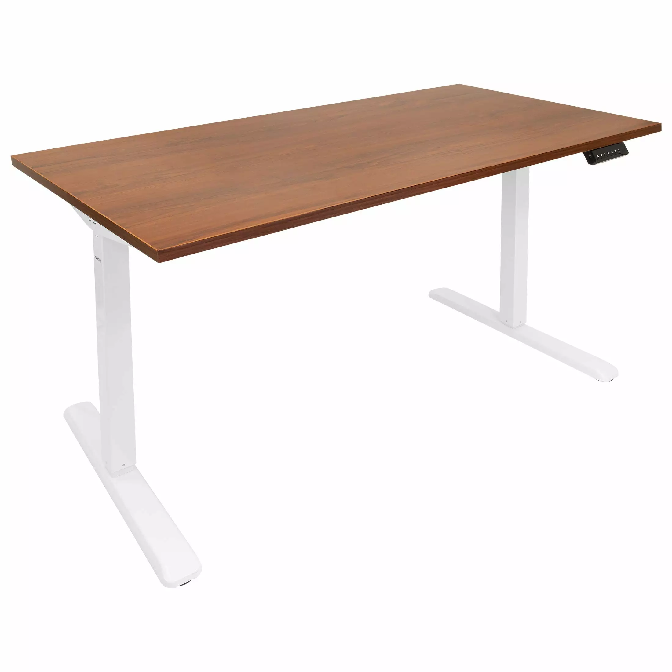 Mount-It! Electric Standing Desk White Frame Extra-Wide 55 Desktop Ergonomic Design